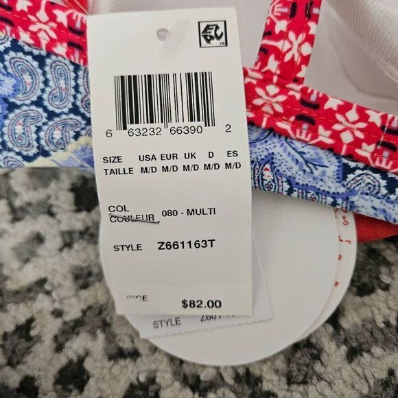 Profile Blush by Gottex Paisley Print Underwire Bikini Set Top Size Medium D Cup - Picture 4 of 7